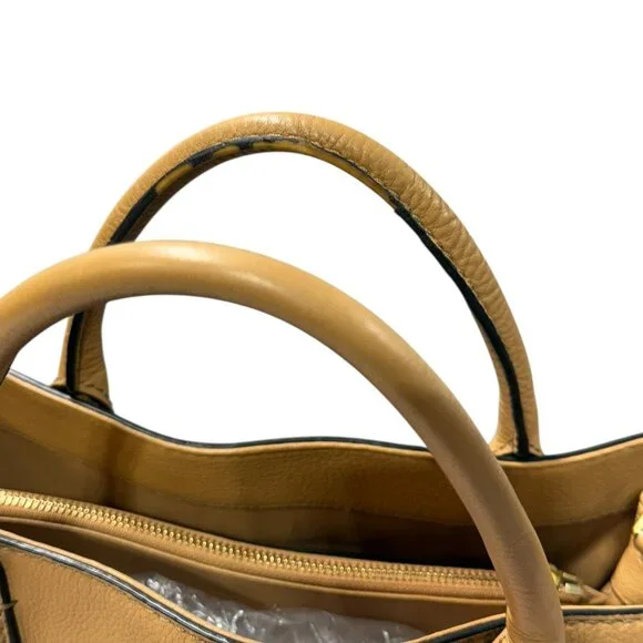 Tory Burch McGraw Triple Compartment Leather Satchel - Tiramisu - Picture 6 of 17